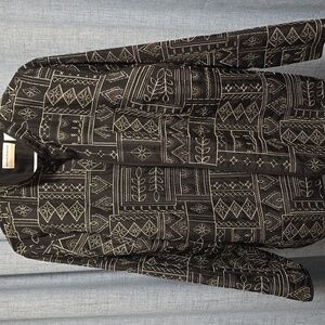 Alfred Dunner Black Abstract Embroidered Jacket Size 20W
